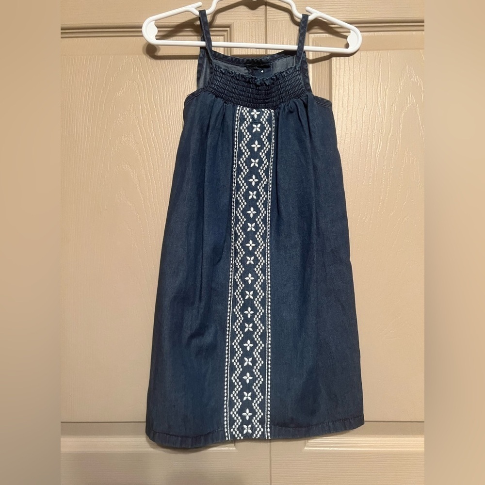 Crazy 8 Dark Blue Dress with White Embroidery